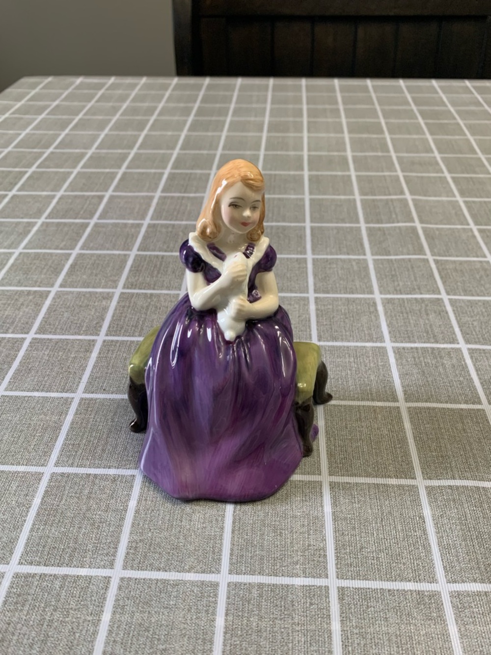 Royal Doulton Figurine of Young Woman in Purple Dress